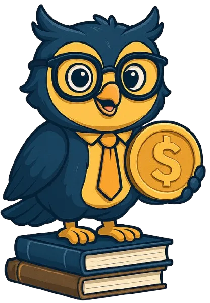 Koin, the Simply Smart Bookkeeping owl mascot
